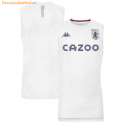 2021-22 Aston Villa White Soccer Vest T-Shirt