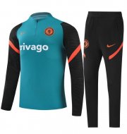2021-22 Chelsea Green Training Kits Sweatshirt with Pants