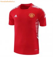 2021-22 Manchester United Red Grey Training Shirt
