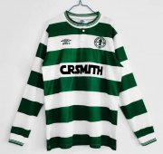 1987-88 Celtic Retro Long Sleeve Home Soccer Jersey Shirt