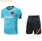 2021-22 Chelsea Blue Training Uniforms Shirt with Shorts