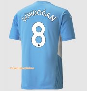 2021-22 Manchester City Home Soccer Jersey Shirt with Ilkay Gündogan 8 printing