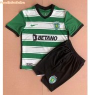 Kids Sporting Lisbon 2022-23 Home Soccer Kits Shirt With Shorts