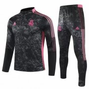2021-22 Real Madrid Black Pink Training Suits Sweatshirt with Pants