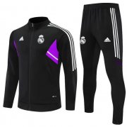 2022-23 Real Madrid Black Training Kits Jacket with Pants