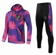 2020-21 PSG 4th Jordan Purple Pink Training Kits Hoodie Sweat Shirt with Pants