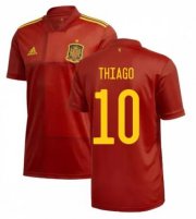 2020 EURO Spain Home Soccer Jersey Shirt THIAGO 10