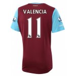 2015-16 West Ham VALENCIA 11 Home Soccer Jersey