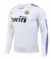 2010-11 Real Madrid Retro Long Sleeve Home White Soccer Jersey Shirt