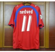 2006 Czech Republic Retro Home Soccer Jersey Shirt #11 NEDVED