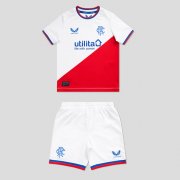 2022-23 Glasgow Rangers Kids Away Soccer Kits Shirt With Shorts