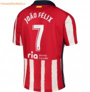 2020-21 Atlético de Madrid Home Soccer Jersey Shirt with João Félix 7 printing