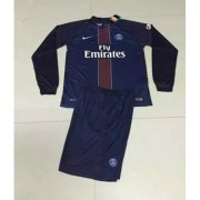 Kids PSG 2016-17 LS Home Soccer Shirt with Shorts