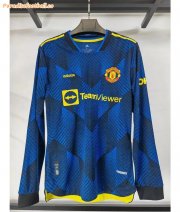 2021-22 Manchester United Long Sleeve Third Away Soccer Jersey Shirt Player Version