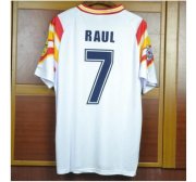 1996 Spain Retro Home Soccer Jersey Shirt #7 RAUL