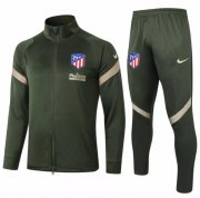 2020-21 Atletico Madrid Green Training Kits Jacket with Pants