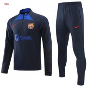 Kids/Youth 2022-23 Barcelona Navy Sweatshirt and Pants Training Kits