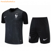 2021/22 Euro France Black Goalkeeper Soccer Kits Shirt with Shorts
