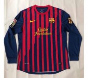 2011-12 Barcelona Retro Long Sleeve Home Soccer Jersey Shirt
