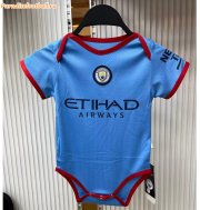 2022-23 Manchester City Infant Home Soccer Jersey Little Baby Kit