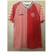 1986 Denmark Retro Home Red Soccer Jersey Shirt