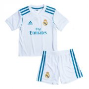 Kids Real Madrid 2017-18 Home Soccer Shirt With Shorts