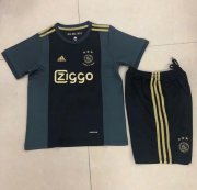 2020-21 Ajax Kids Champions League Black Soccer Kits Shirt With Shorts