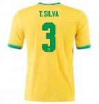 2020 Brazil Home Soccer Jersey Shirt THIAGO SILVA 3
