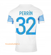 2021-22 Marseille Home Soccer Jersey Shirt with PERRIN 32 printing
