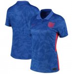 Women's 2020 EURO England Away Blue Soccer Jersey Shirt
