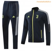 2021-22 Juventus Dark Grey Training Kits Jacket with Pants