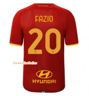 2021-22 AS Roma Home Soccer Jersey Shirt with FAZIO 20 printing