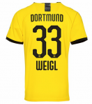 2019-20 Borussia Dortmund Home Soccer Jersey Shirt Weigl 33
