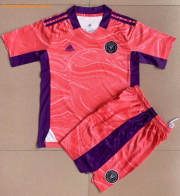 Kids Inter Miami 2021-22 Pink Goalkeeper Soccer Kits Shirt With Shorts