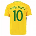 2016 Brazil Ronaldinho 10 Home Soccer Jersey