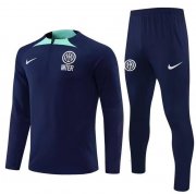 2022-23 Inter Milan Navy Training Kits Sweatshirt with Pants