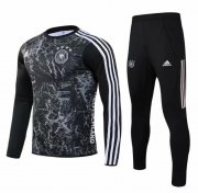 2020 EURO Germany Black White Stripe Sweatshirt and Pants Training Kit