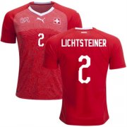 2018 World Cup Switzerland Home Soccer Jersey Shirt Stephan Lichtsteiner #2
