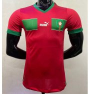 2022 World Cup Morocco Home Soccer Jersey Shirt Player Version