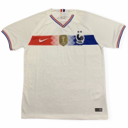 2019 France Away Retro Soccer Jersey Shirt With Golden Patch