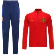 2019-20 Spain Red High Neck Collar Jacket and Pants Training Kit