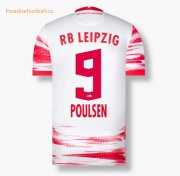 2021-22 RB Leipzig Home Soccer Jersey Shirt POULSEN 9 printing