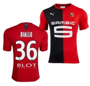 2019-20 Stade Rennais Home Soccer Jersey Shirt Namakoro Diallo #36