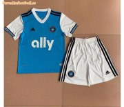 Kids Charlotte FC 2022-23 Home Soccer Kits Shirt With Shorts