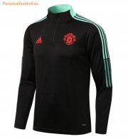 2021-22 Manchester United Black Green Training Sweatshirt
