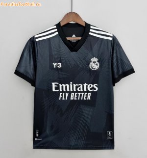 2021-22 Real Madrid Fourth Away 120th Anniversary Black Soccer Jersey Shirt