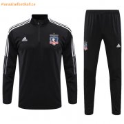 2021-22 Colo-Colo Black Training Kits Sweatshirt with Pants