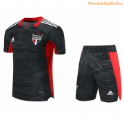 2021-22 Sao Paulo Gaolkeeper Grey Soccer Kits Shirt with Shorts