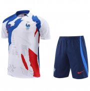 2022 FIFA World Cup France White Training Kits Shirt with Shorts
