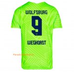 2021-22 Wolfsburg Home Soccer Jersey Shirt with Weghorst 9 printing